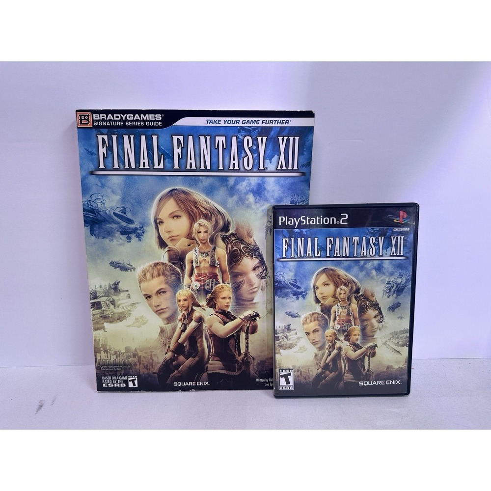 Final Fantasy XII - Sony Playstation 2 PS2 Tested w/Strategy Guide Square Enix